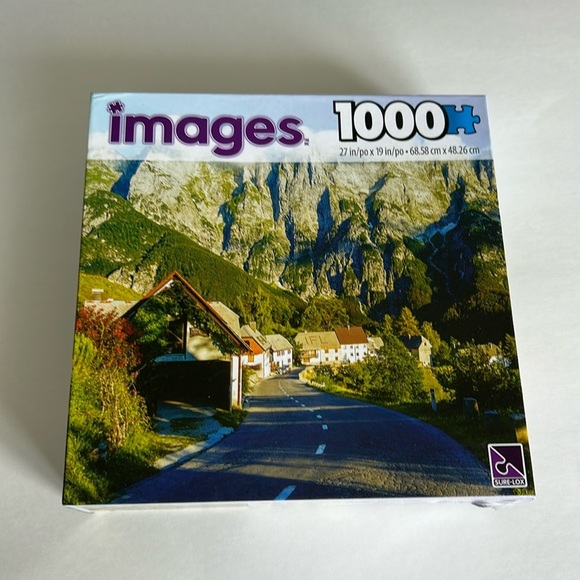 NWT Sealed 1000 Piece Images Sure-Lox Alpine Mountain Village Puzzle 27”x19” - Picture 1 of 6